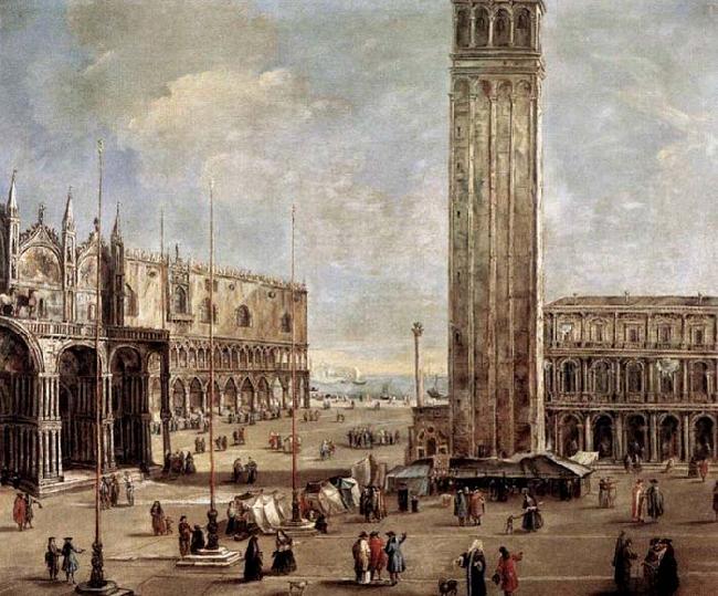 Antonio Stom View of the Piazza San Marco from the Procuratie Vecchie oil painting picture